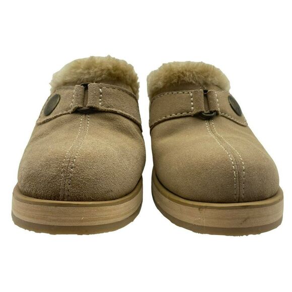 Skechers Cali Faux Fur Lined Mule Clogs Comfort Shoes Tan Size 8 - Picture 3 of 7